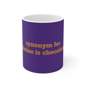 Synonym for Divine is Chocolate Mug 11oz